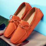 Casual suède zomerloafers voor heren