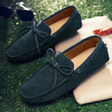 Casual suède zomerloafers voor heren