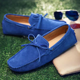 Casual suède zomerloafers voor heren