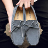 Casual suède zomerloafers voor heren