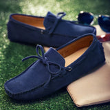 Casual suède zomerloafers voor heren