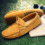 Casual suède zomerloafers voor heren