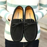 Casual suède zomerloafers voor heren