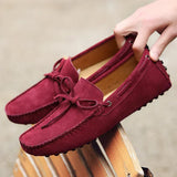 Casual suède zomerloafers voor heren