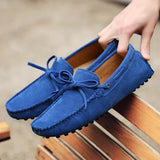 Casual suède zomerloafers voor heren