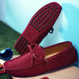 Casual suède zomerloafers voor heren