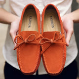 Casual suède zomerloafers voor heren