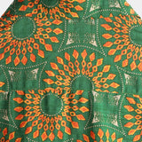 Heren Katoenen Retro Bloemen Overhemd uit de Jaren '70, Groen, voor de Zomer, Strand, Boho, Korte Mouwen
