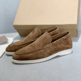 Elegante suède herenloafers