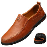 Gladde leren herenloafers