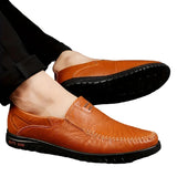 Gladde leren herenloafers