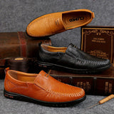 Gladde leren herenloafers