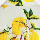 Hawaiiaanse Katoenen Strandshirt met Korte Mouwen met Citroenpatroon voor Mannen