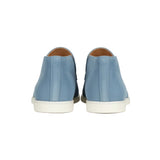 Halfhoge suède herenloafers – lichtblauw