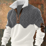 Fleece herentrui met opstaande kraag