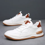 Leren schoenen met hoge zool
