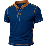 Olivier - henley shirt met ember rand