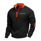 Fleece herenpullover met halve rits