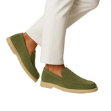 Casual herenloafers – olijfgroen