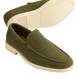 Casual herenloafers – olijfgroen