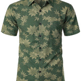 Casual Retro Hawaii Shirt van Katoen voor Mannen met Pocket