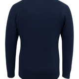 Heren sweater met halve rits en kraag – Koninklijk blauw
