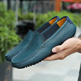 Vintage leren herenloafers