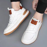 Leren schoenen met hoge zool