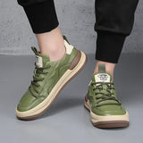 Leren schoenen met hoge zool