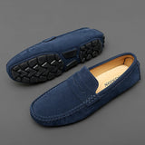Suède herenloafers in bootschoenstijl
