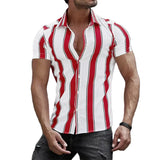 Gestreepte Korte Mouwen Zomer Shirt