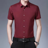 Korte Mouwen Business Casual Overhemd