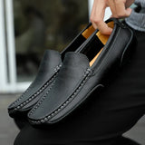 Vintage leren herenloafers