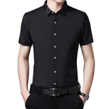 Korte Mouwen Business Casual Overhemd