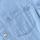 Korte mouwen spijkerblouse