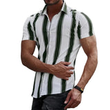 Gestreepte Korte Mouwen Zomer Shirt