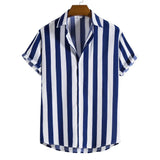 Gestreepte Korte Mouwen Zomer Shirt