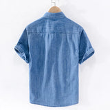 Korte mouwen spijkerblouse