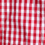Katoenen Overhemd voor de Zomer met Korte Mouwen voor Mannen, Effen Kleur, met Zak en Knopen