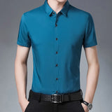 Korte Mouwen Business Casual Overhemd