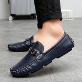Klassieke glanzende leren herenloafers