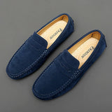 Suède herenloafers in bootschoenstijl
