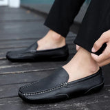 Vintage leren herenloafers