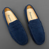 Suède herenloafers in bootschoenstijl