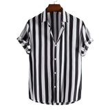 Gestreepte Korte Mouwen Zomer Shirt