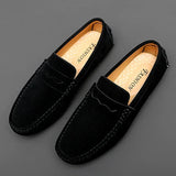 Suède herenloafers in bootschoenstijl