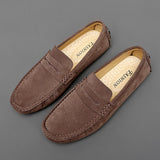 Suède herenloafers in bootschoenstijl