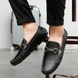Klassieke glanzende leren herenloafers