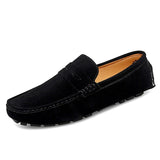 Suède herenloafers in bootschoenstijl