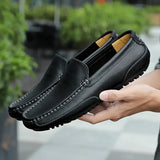 Vintage leren herenloafers
